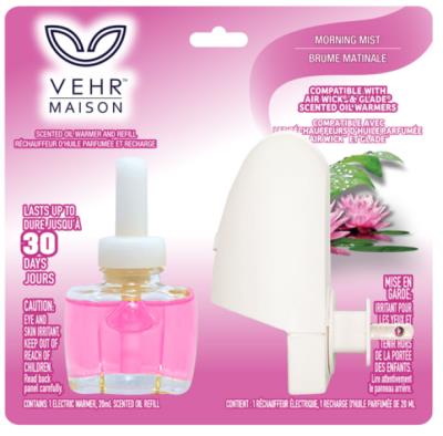 A00898 : Vehr A00898 : Produits ménagers - Purificateurs d'air - Plug Inn Brume Matinale (rose) VEHR,PLUG INN brume matinale (rose),12/cs