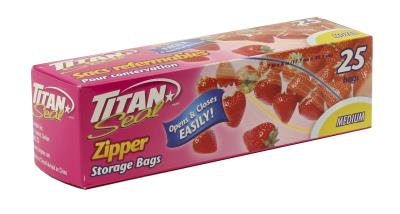 A0094 : Titan A0094 : Produits ménagers - Sacs à ordures - Sac  Moyen (ziploc) TITAN,SAC  moyen (ziploc) , 24 x 25UN