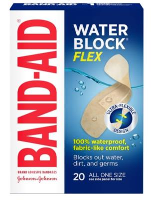 A15761 : Band aid A15761 : Hygiène et santé - Pansements - Plasters Water Block BAND AID, plasters WATER BLOCK, 24 x 20 un