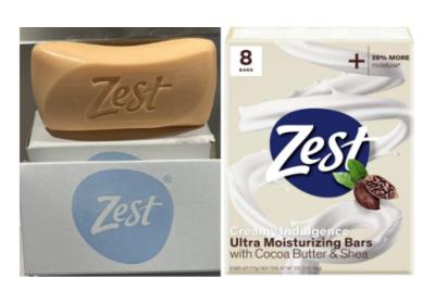 A2511 : Zest A2511 : Hygiène et santé - Savons et gels douche - Barres Savon ZEST, barres savon , 6 MEGA X (8 x 90g)/ cs