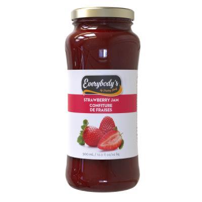 C715-OU : Everybody's C715-OU : Déjeuner et collations - Tartinades - Conf.(pure)  Fraises EVERYBODY'S, CONF.(pure)  FRAISES , 12 x 500ML