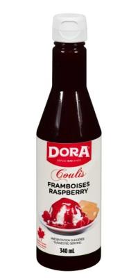 C875 : Dora C875 : Déjeuner et collations - Tartinades - Coulis Framboise DORA,COULIS framboise, 12 x 340 ML