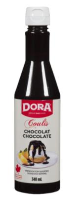 C878 : Dora C878 : Confectionery - Chocolate - Chocolate Coulis DORA, CHOCOLATE coulis, 12 x 340 ML