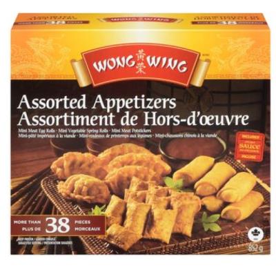 CG0260-OU : Wong wing CG0260-OU : Frozen Products - Meat - Assorted Appetizers WONG WING, assorted APPETIZERS, 12 x 852g