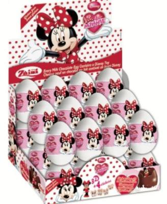 CG058 : Zaini CG058 : Confiseries - Chocolat - Minnie Mouse ( Kinder Copy) ZAINI,MINNIE MOUSE ( kinder copy) , Pack 2 BTES (24 oeufs)