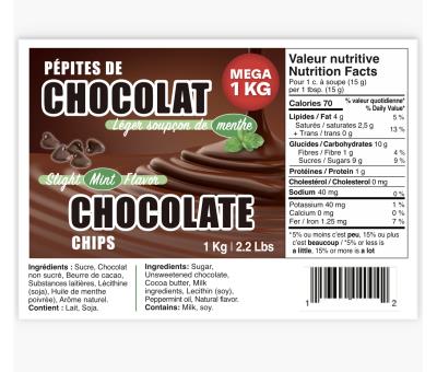 CG1515 : Mega chipit's CG1515 : Confiseries - Chocolat - Sac MEGA CHIPIT'S , sac , 12 X 1KG(MINT)