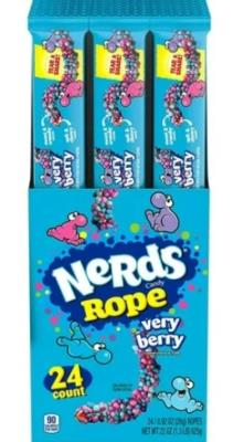 CG5634-OU : Nerds CG5634-OU : Confiseries - Bonbons - ''cordes'' Baies NERDS , ''CORDES'' baies , 12 x (24 x 26G)