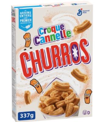 CG6101 : Gen.mills CG6101 : Déjeuner et collations - Biscuits - Croque Cannelle Churros. GEN.MILLS ,CROQUE CANNELLE churros.,12 x 337G