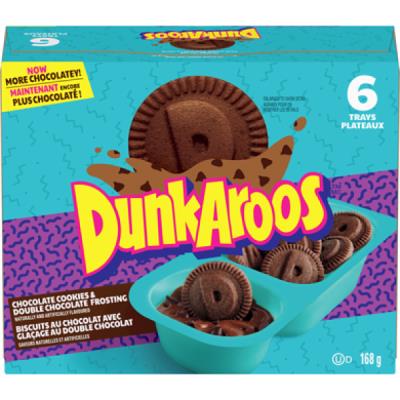 CG7094 : Dunkaroos CG7094 : Déjeuner et collations - Biscuits - Bisc Choco. (glaçage Choc) DUNKAROOS, BISC CHOCO. (glaçage choc) , 6 x 168G