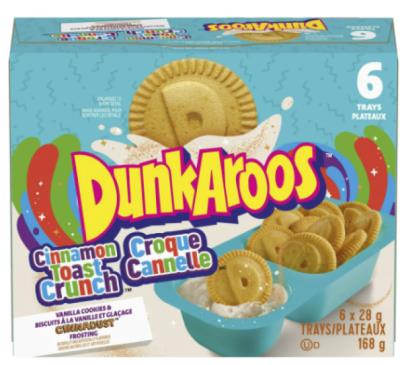 CG7099 : Dunkaroos CG7099 : Lunch and snacks - Cookies - Cinnamon Crunch DUNKAROOS, CINNAMON CRUNCH, 6 x 168G (6 BOXES)