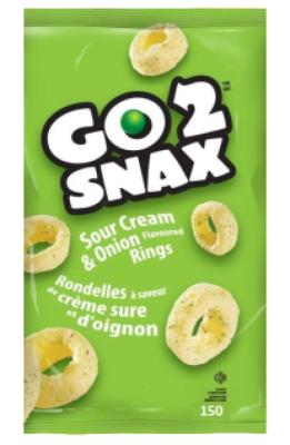 CG7223-OU : Go 2 snax CG7223-OU : Déjeuner et collations - Biscuits - Rond. Creme Sure & Oignon GO 2 SNAX,ROND. creme sure & oignon, 12 x 150g