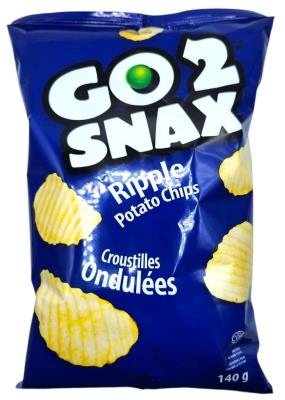 CG7229-OU : Go 2 snax CG7229-OU : Confiseries - Croustilles  - Chips OndulÉe Original GO 2 SNAX,CHIPS ONDULÉE original , 16 x 140g