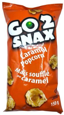 CG7334-OU : Go 2 snax CG7334-OU : Confiseries - Croustilles  - Pop Corn Caramel GO 2 SNAX,POP CORN caramel ,18 x 150g