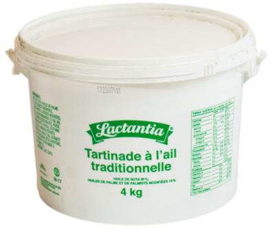 CH0071-OU : Lactantia CH0071-OU : Déjeuner et collations - Tartinades - Tartinade à L'ail LACTANTIA, TARTINADE à l'ail ,4 KG