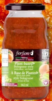 CH275-OU : Fiorfiore CH275-OU : Condiments - Sauces - Sauce Bolognaise Base De Plante FIORFIORE, SAUCE BOLOGNAISE base de plante, 12 x 662ML