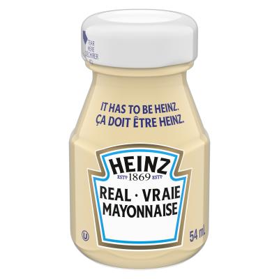 CH87 : Heinz CH87 : Condiments - Mayonnaise - Mayonnaise Mini (bout) HEINZ,MAYONNAISE MINI (bout),60 x 54 ML