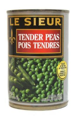 CL78-OU : Le sieur CL78-OU : Preserves and jars - Vegetables - Tendre Peas LE SIEUR,TENDRE PEAS,12 x 398ML