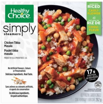 CN550-OU : Healthy choice CN550-OU : Produits congelés - Viande - Bols Poulet Tikka Masala HEALTHY CHOICE,BOLS poulet tikka masala, 8 x 262G