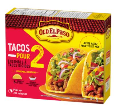 CN560 : Old el paso CN560 : Ingrédients de cuisine - Mélanges à pâte - Ensemble Tacos Rigides OLD EL PASO, ENSEMBLE TACOS rigides,12 x 94g