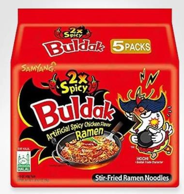 CN8786 : Buldak CN8786 : Confiseries - Bonbons - Ramen Poulet 2x ÉpicÉ BULDAK,RAMEN POULET 2x ÉPICÉ,8 x (5 x 140G)