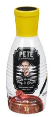 CS029 : Pete CS029 : Condiments - Sauce - Fondue Broth (beef Onion) PETE,FONDUE BROTH (beef onion), 12 x 1 L