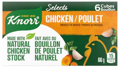 CS2144 : Knorr CS2144 : Confectionery - Chocolate - Chicken Bouillon (6 Ct) KNORR , CHICKEN BOUILLON (6 CT) , 144 UN  (6 box x 24)