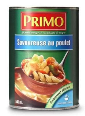 CS286-OU : Primo CS286-OU : Condiments - Sauce - Hearty Chicken Soup PRIMO, HEARTY CHICKEN soup, 12 x 540 ML