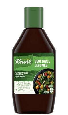 CS491 : Knorr CS491 : Ingrédients de cuisine - Divers - Bouillon LÉgumes KNORR, bouillon LÉGUMES, 12 x 250 ML