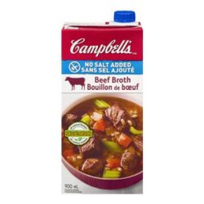 CS984-OU : Campbell CS984-OU : Condiments - Sauces - Bouillon Boeuf 30% Moins Sel CAMPBELL, BOUILLON BOEUF 30% moins sel, 12 x 900 ML