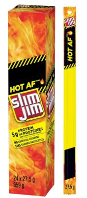 CV24278 : Slim jim CV24278 : Frozen Products - Meat - Giant Hot Sausage ( Jerkey) SLIM JIM , GIANT HOT SAUSAGE ( jerkey) , 6 x (24 x 27.5g)