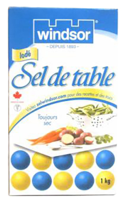 E0105 : Windsor E0105 : Condiments - Salt - Table Salt WINDSOR, TABLE SALT, 24X1KG